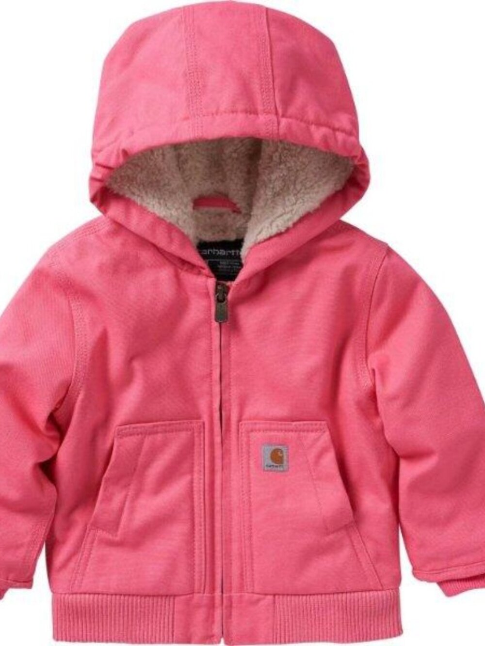 CARHARTT Canvas Insulated Lined Hooded Active Girl's Jacket Coat 18 M Pink